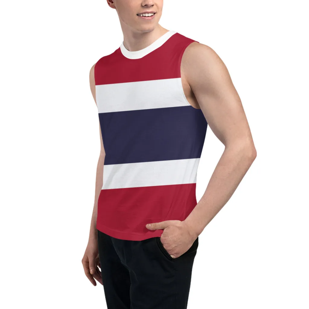 Sleeveless T-shirt Thailand Flag 3D Men's Boys Tshirt Gyms Tank Tops Fitness Joggers Basketball Training Vest