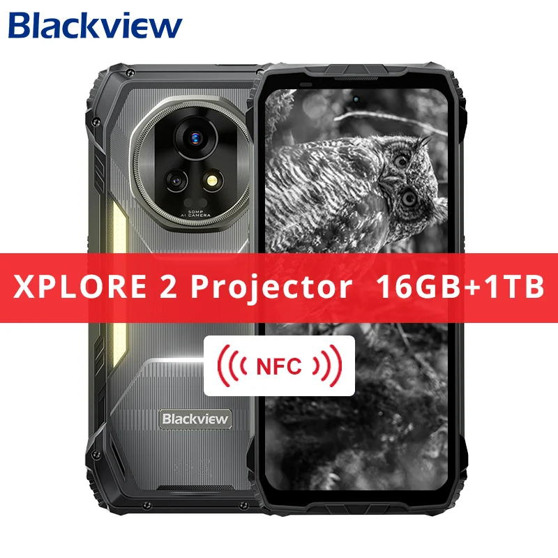 Blackview XPLORE 2 Projector 5G AI Rugged Phone 6.73” 3.2K AMOLED