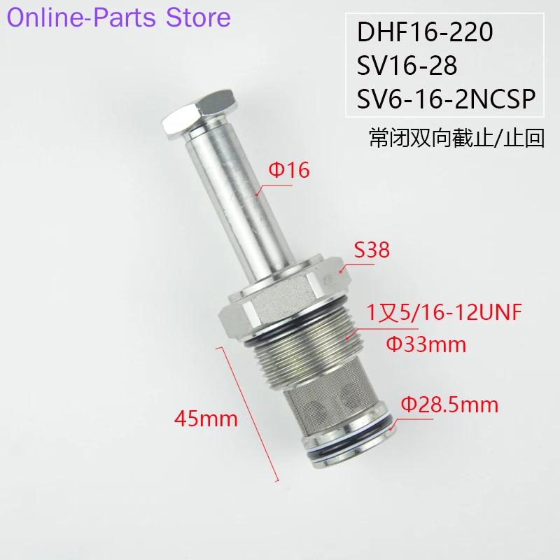 Thread Insertion Normally Closed Two-way Shut-off Solenoid Valve DHF16-228/SV16-28 2NCSP