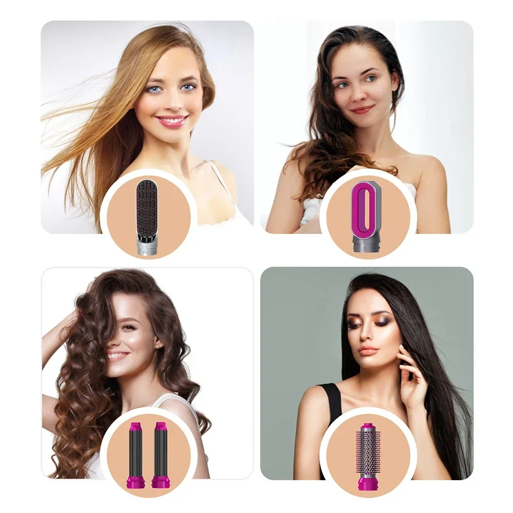 5 in1 مجفف شعر متعدد مصفف شعر مكواة تجعيد مكواة فرد الشعر مع فرشاة شعر مجفف شعر مجفف شعر مصفف شعر متعدد الطراز #4