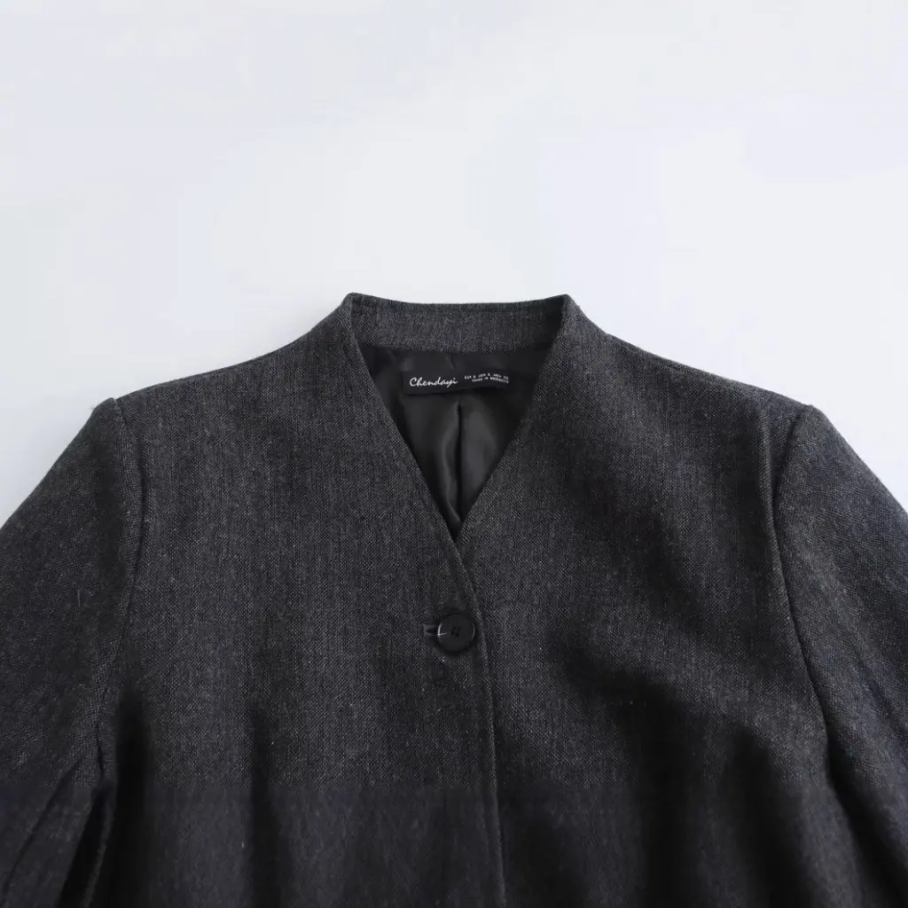 

Slim Long Sleeve Suit Cardigan Jacket European American Fashion Women's Spring New Style B481867