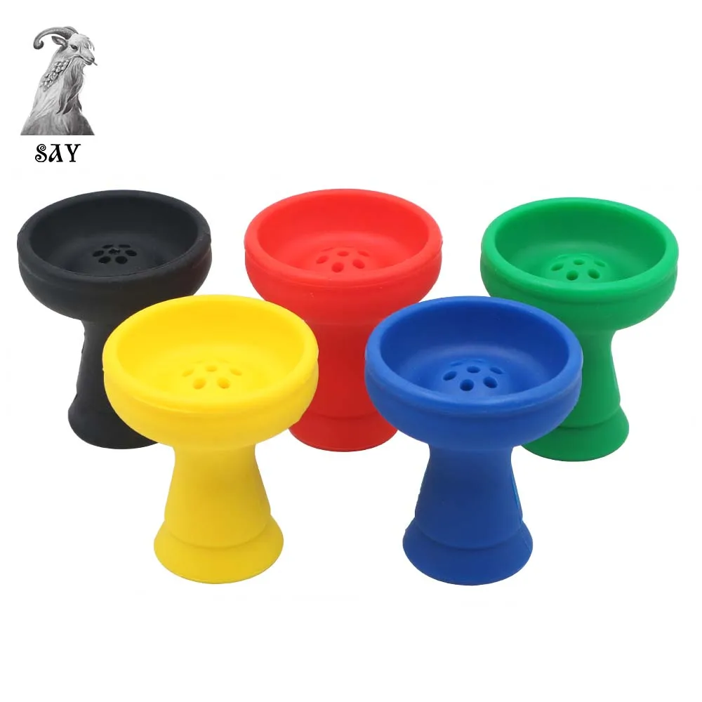 SY Round Shape Shisha Silicone Bowl Hookah Accessories, Seven Holes