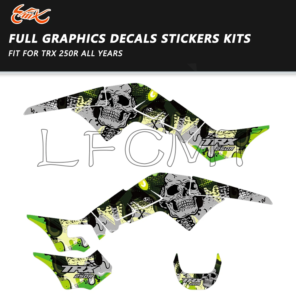 

Motorcycle Fairings Decoration Graphics Background Decals Stickers Kit Fit for Honda TRX250R TRX 250R TRX 250 R ATV