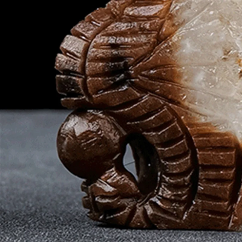 ABAG Shi Yingcluster Seahorsestatue-Crystal Stone, Small Animal Statue Home Decoration, Ideal Birthday Gift.