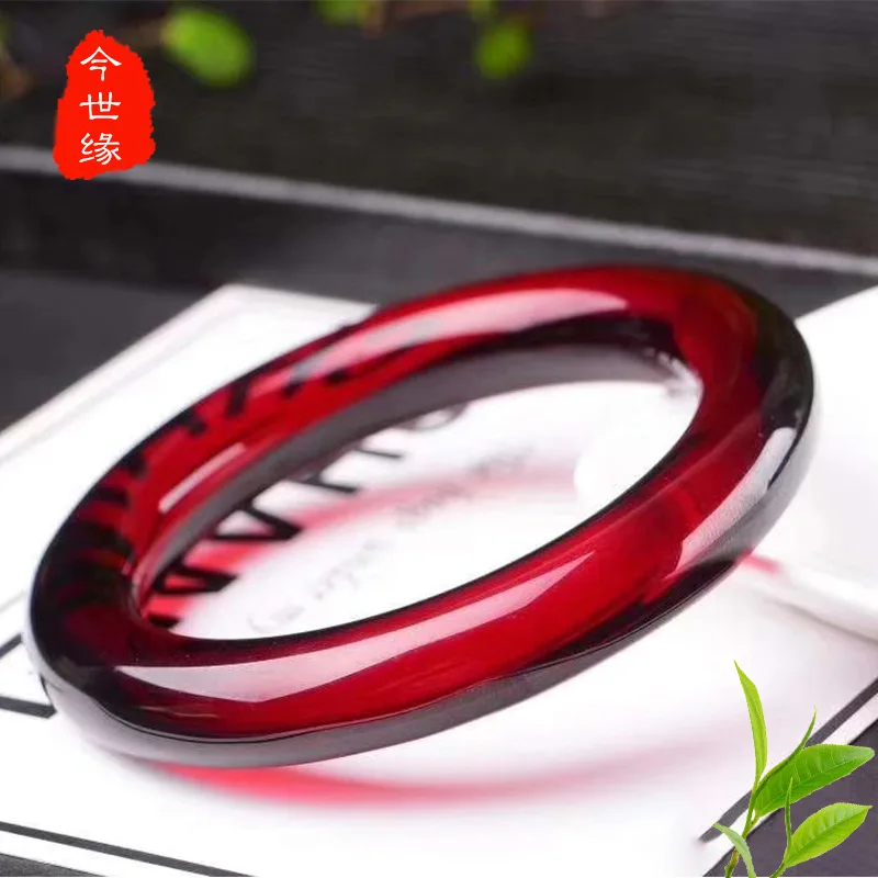

Blood Amber Bracelet New In Stock Beeswax Bracelet Multiple Styles Multiple Sizes Blood Red Transparent Zhenping Offline Physica