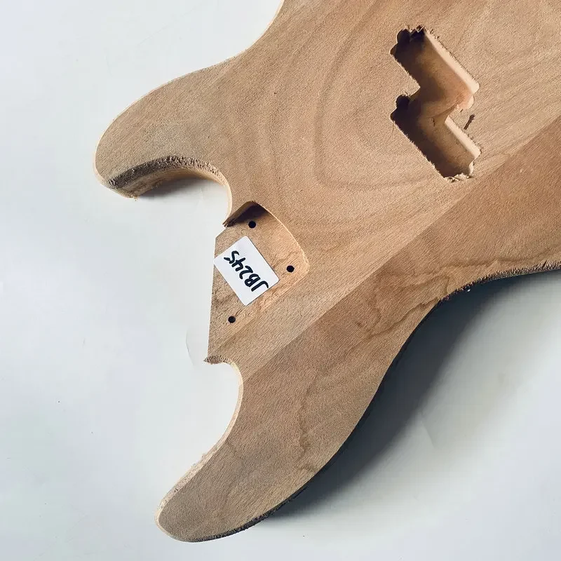 JB245 Bajo eléctrico personalizado, madera maciza de caoba Natural, cuerpo de bajo sin terminar para bricolaje, sin pinturas, daños en superficie, suciedad y grieta