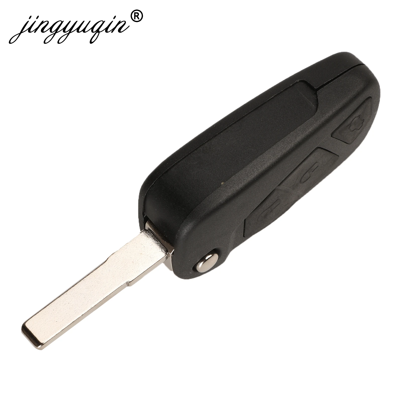 jingyuqin 3 Buttons Flip Key shell For Ford KA Remote Flip Key Fob Housing Case Holder Replacement