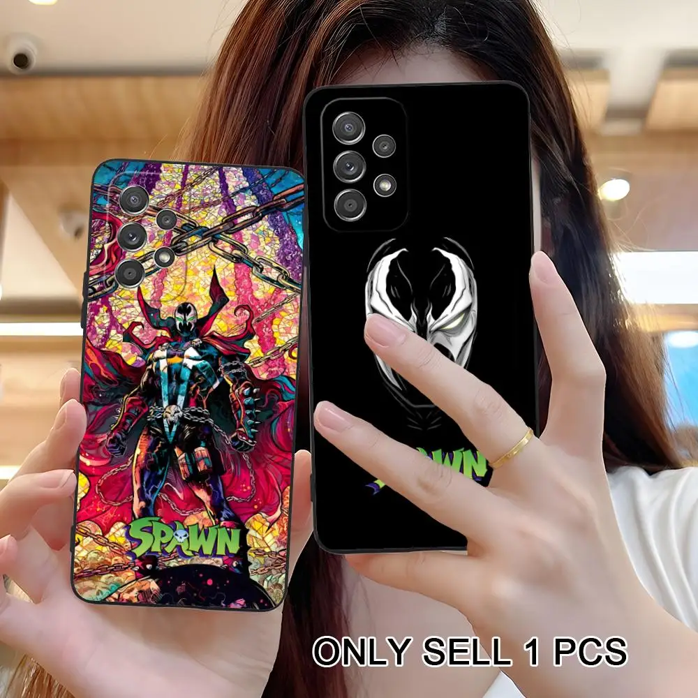 Funda de teléfono Fashion Spawn-S para Samsung Galaxy A57 56 55 54 53 52 51 37 36 35 34 33 32 31 5G, funda suave de TPU a prueba de golpes