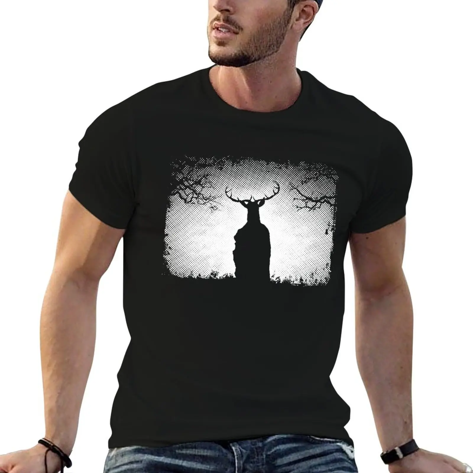 Herne The Hunter Appears T-Shirt Abstract Pattern Print Top
