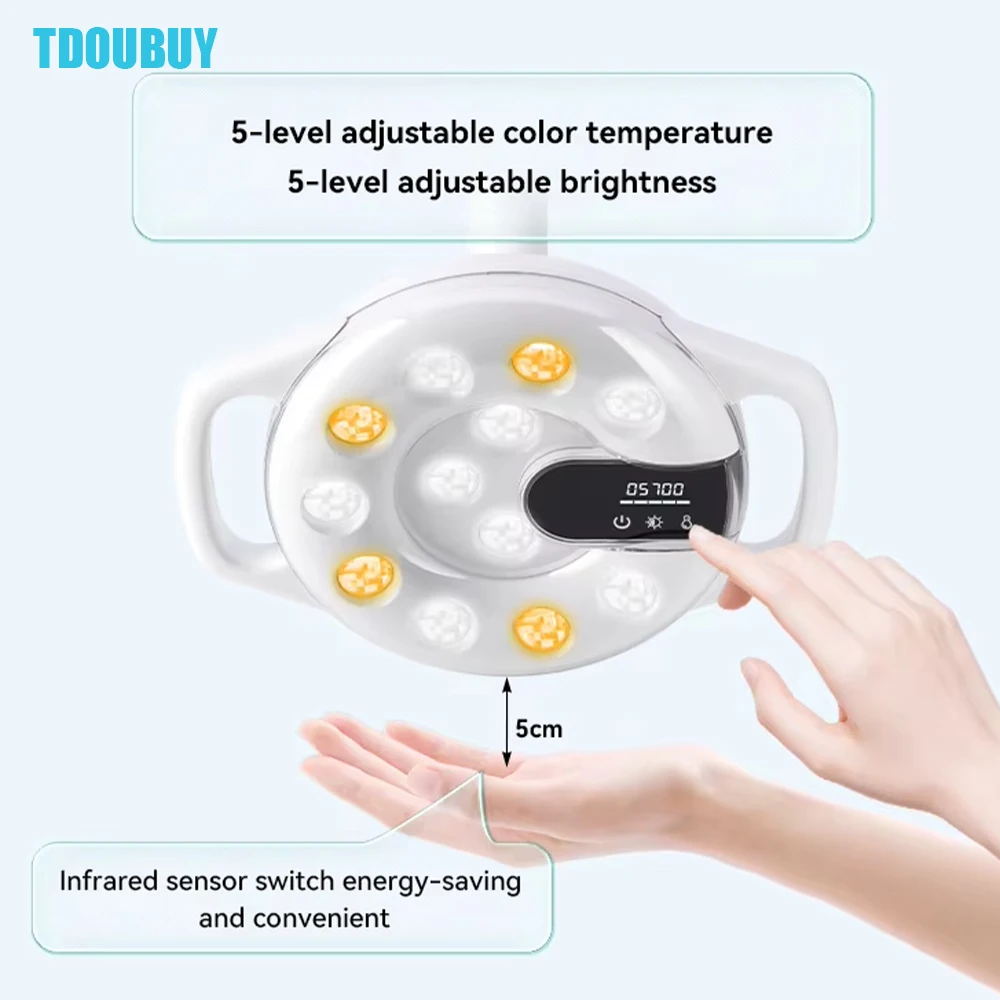 LED Wall Mounted Dental Surgical Light Infrared Induction Shadowless Operating Lamp for Medical Clinic Aesthetic & Pet Surgery