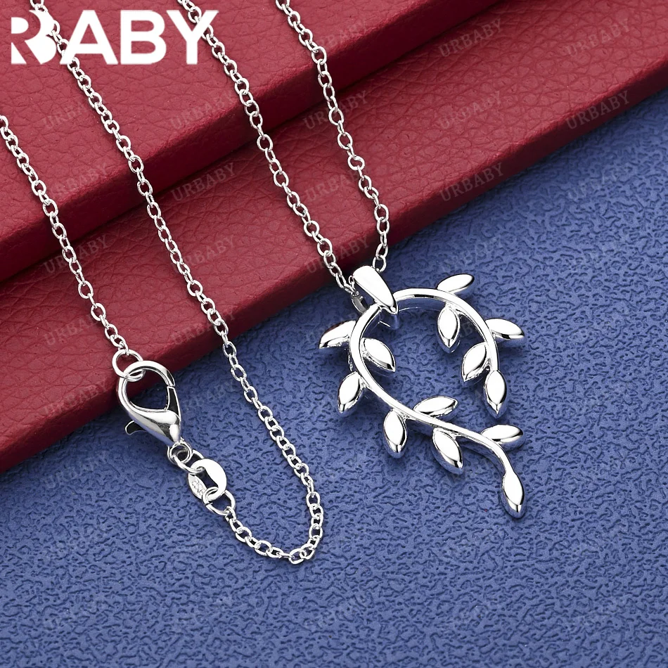 

URBABY 40-75cm 925 Sterling Silver Branches Pendant Necklace Creativity Gift Street All-match Party And Daily Wear