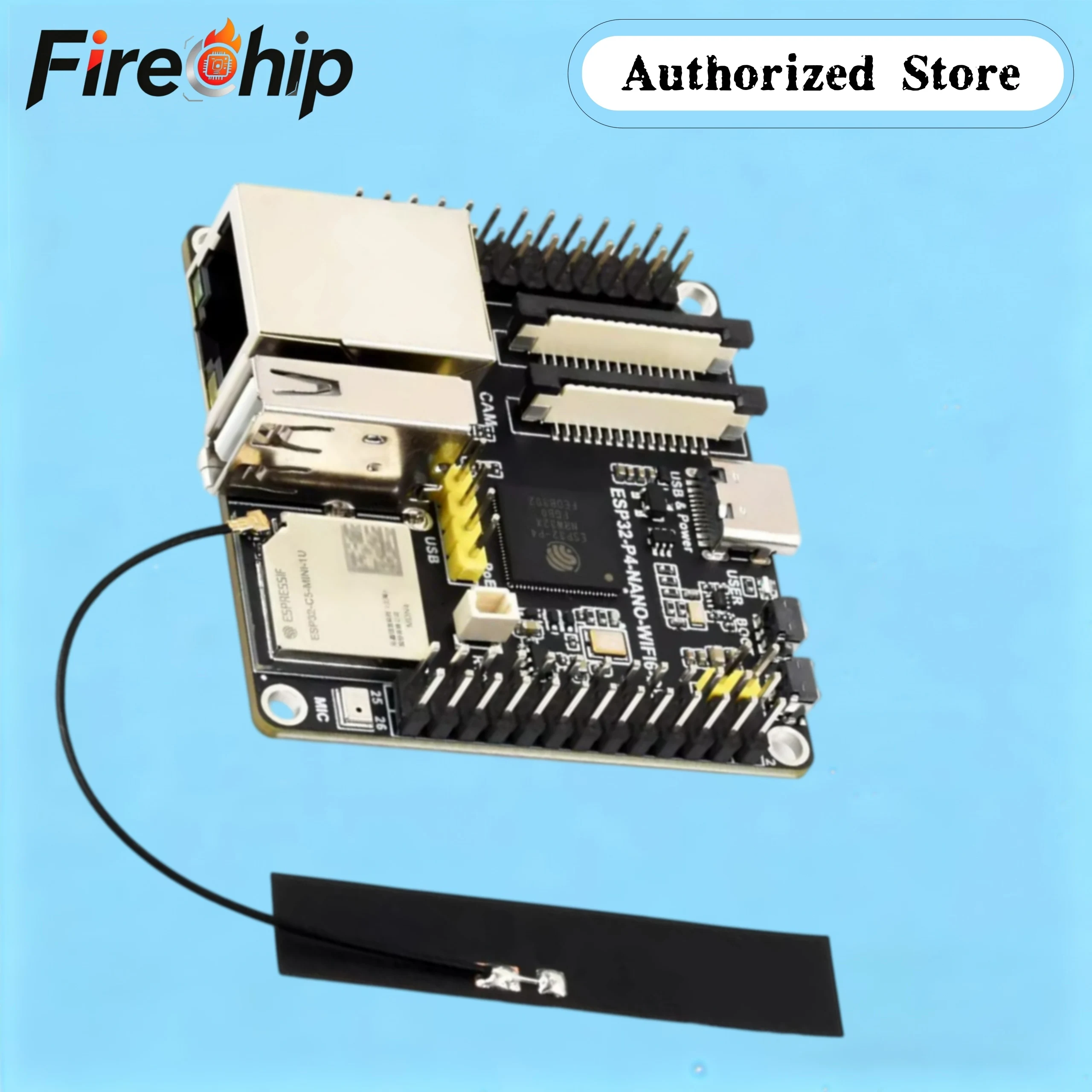Waveshare ESP32-P4-NANO-WIFI6-DB Development Board RISC-V Dual Core 400MHz+single Core 40MHz Dual Band Wi Fi 6 and BLE 5