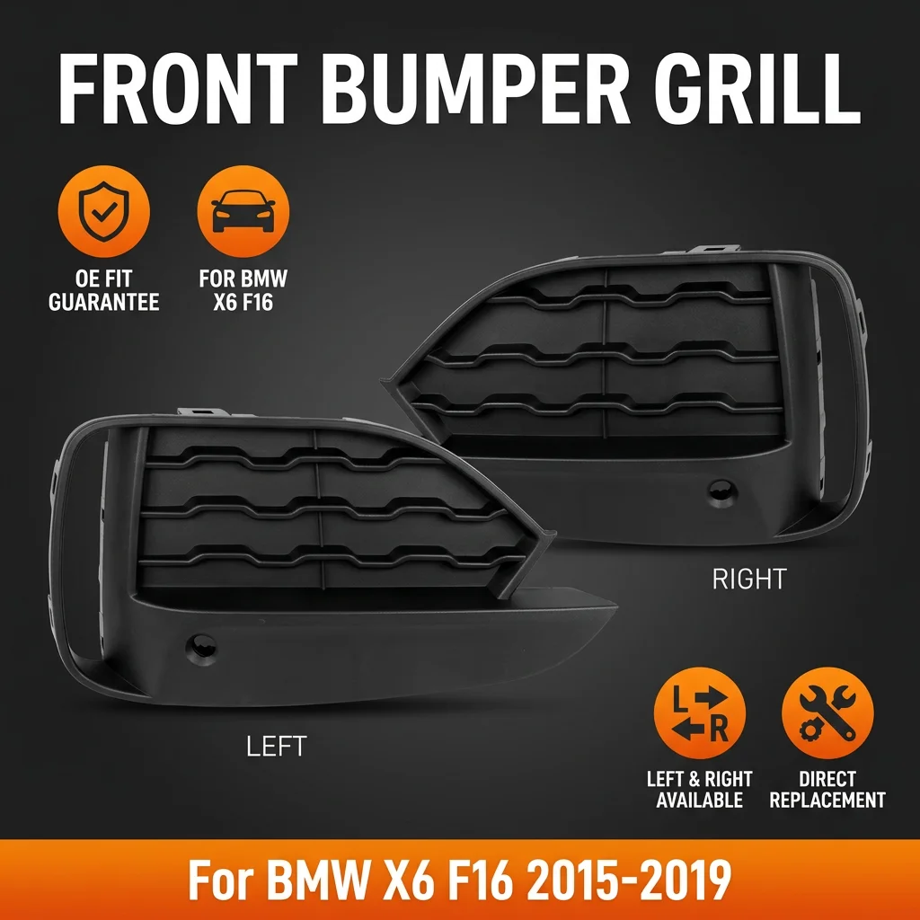 Front Bumper Grill Grille Cover 51118069333 51118069334 For BMW F16 X6 xDrive35i sDrive35i xDrive50i