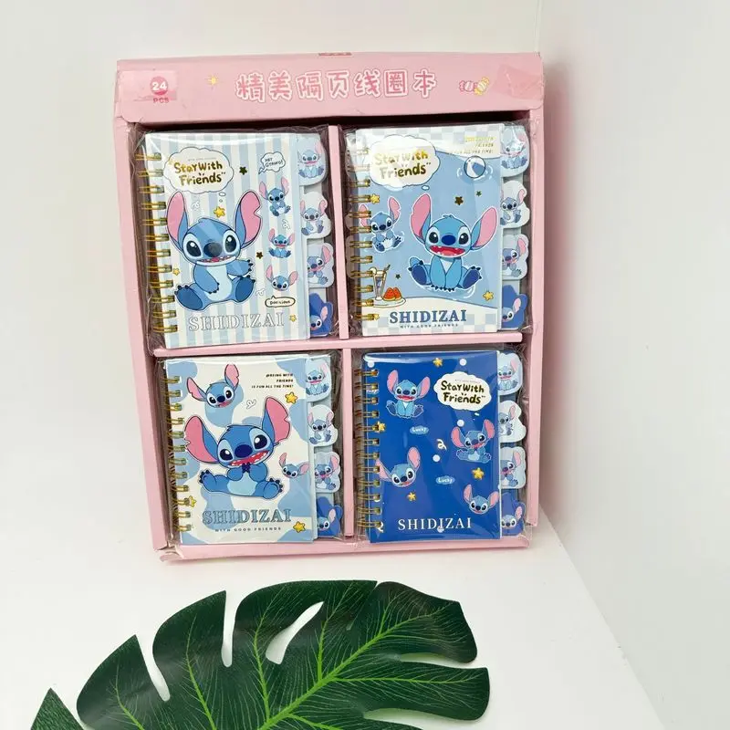 Disney Coil Notebook Stitch Cartoon Lilo & Stitch Portable Coil Book Daily Planners Notepad Office Student Stationery Wholesale