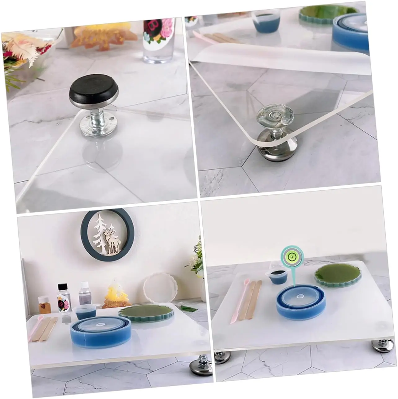 

DIY Resin Leveling Table; Acrylic Flat Plate; Adjustable Resin Dropper Mold; Balanced Table Leveling Resin