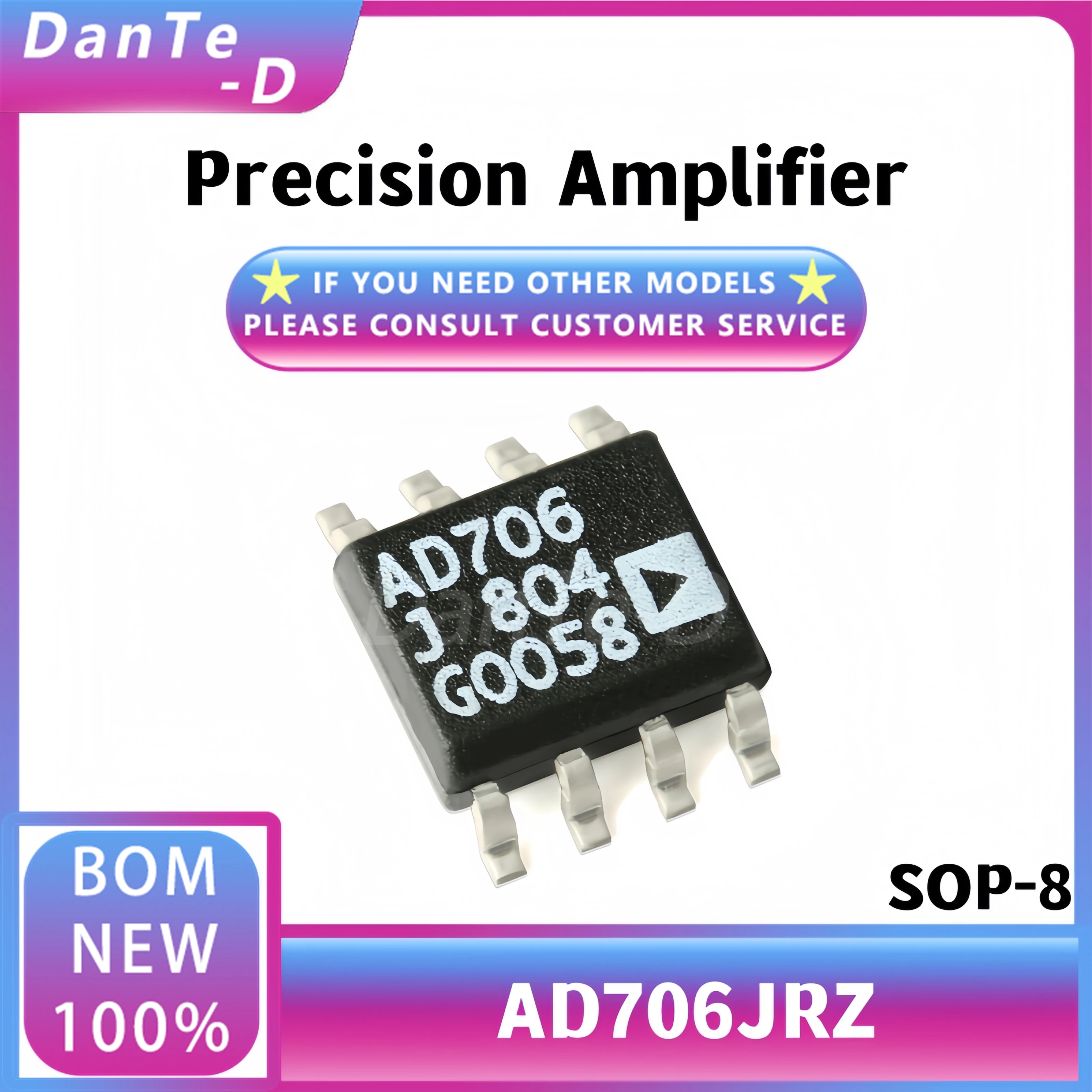 AD706JRZ new original AD706J SOP-8 bipolar operational amplifier IC chip