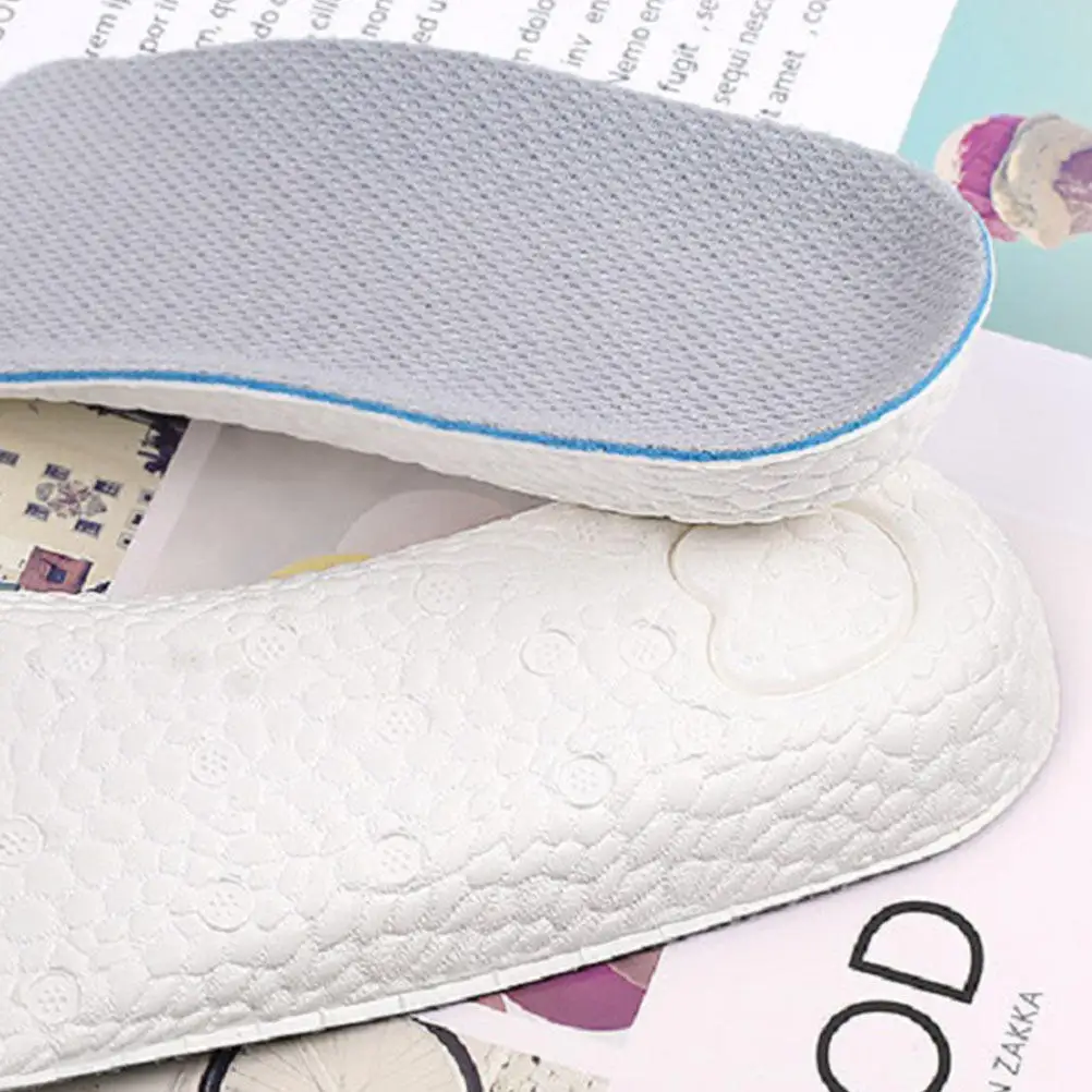 2Pairs Invisible Heighten Insoles Breathable Sweat Absorbing Heel Cushion Black Gray Height Increase Shock Absorbing Wear