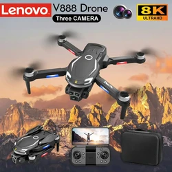 Lenovo V888 4K Drone Three Camera HD Aerial Photography WIFI 5G Optical Localization Four-way Obstacle Avoidance New Dron
