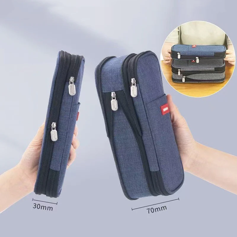 الطلاب أطفال القلم أكياس صندوق سعة كبيرة مقلمة القرطاسية اللوازم المدرسية مقلمة الحقيبة مكتب عمل حقيبة التخزين