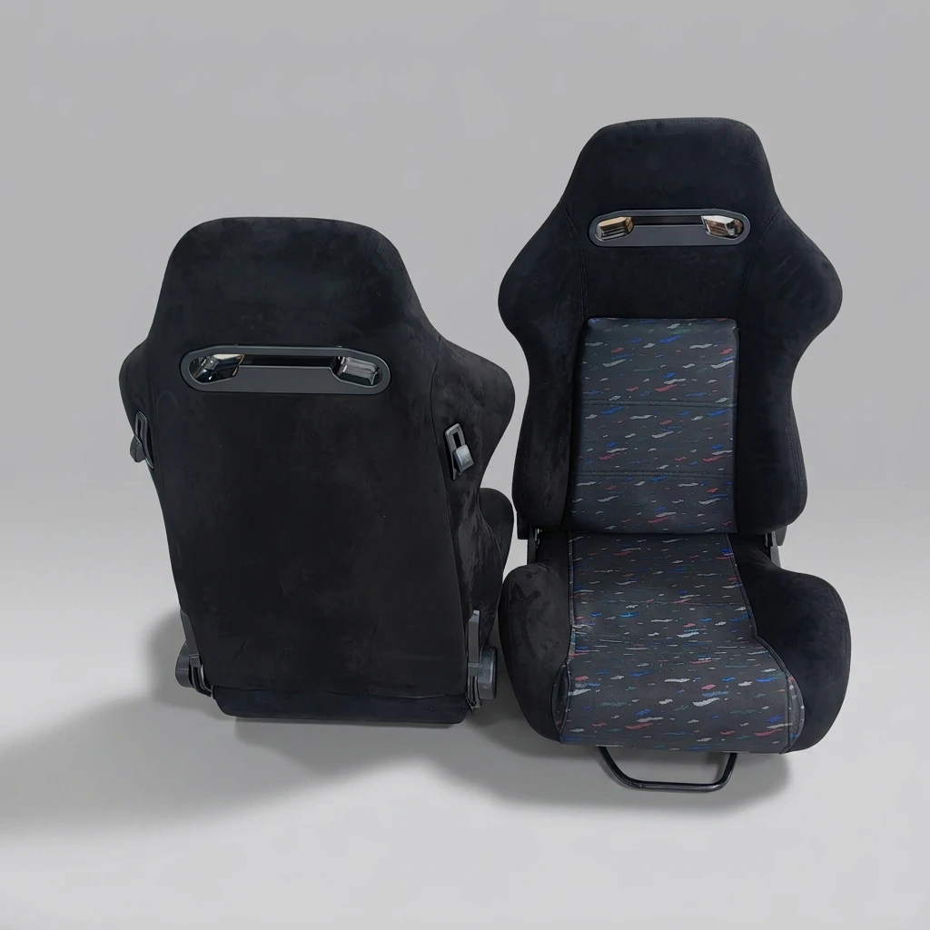 Hot Sale Universal Reclinable Blue Suede Racing Seats 1035 Series