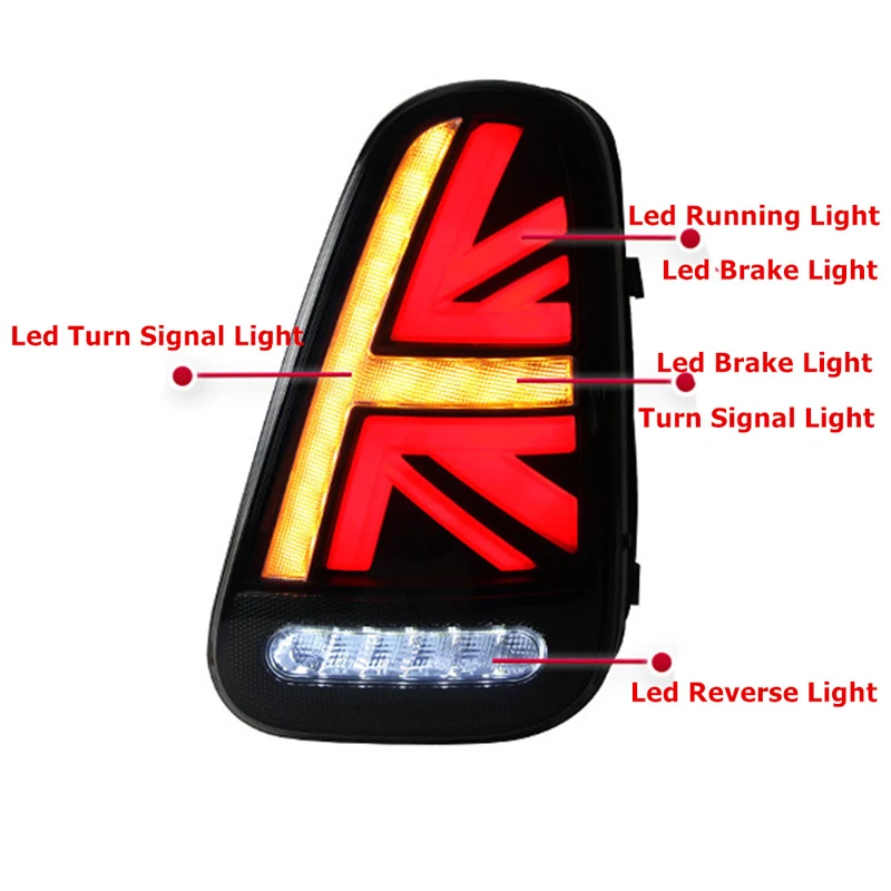 2PCS Brand New Union Jack Style LED Tail Light Replacement Part