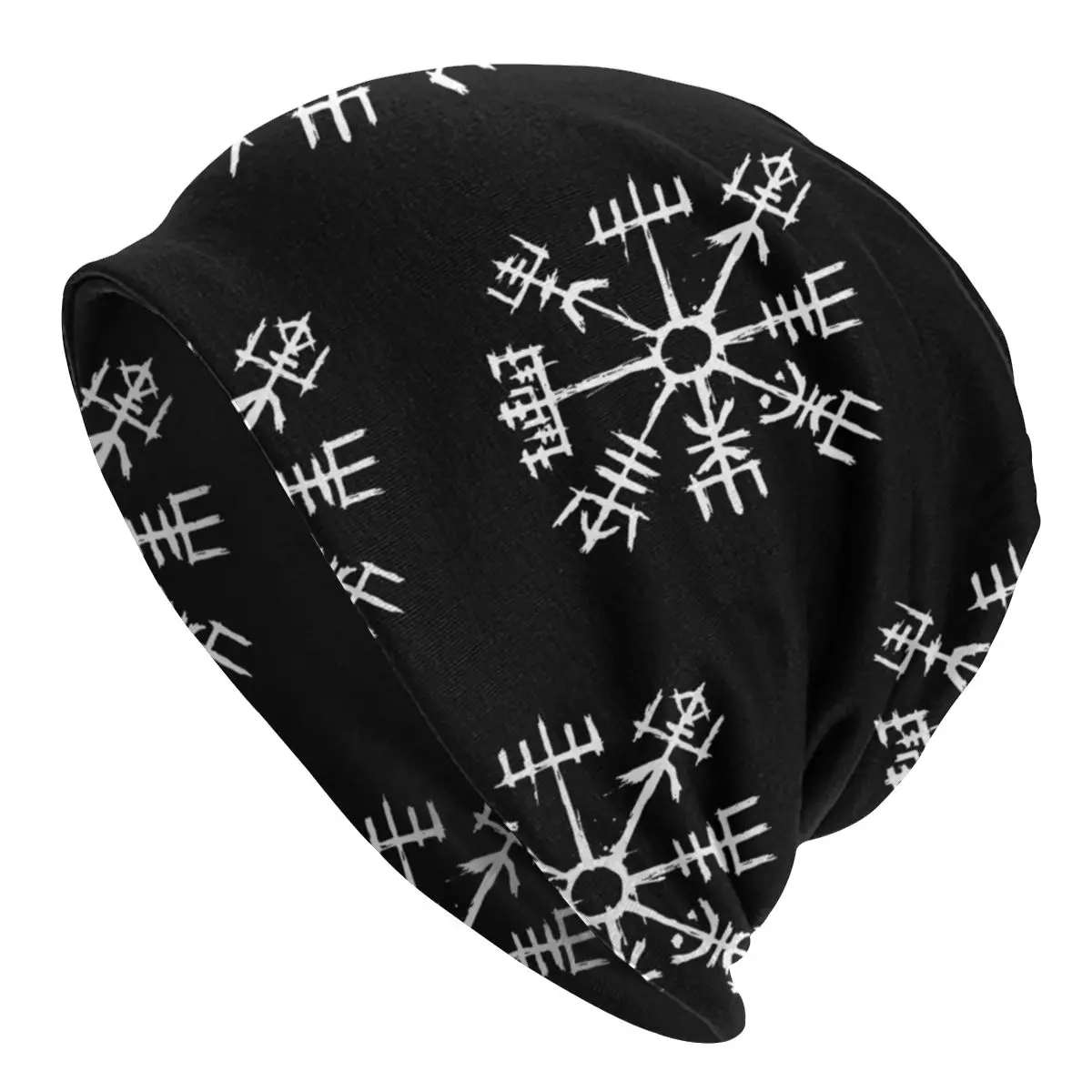 

Viking Vegvisir Bonnet Hat Capted Hat Hip Hop Autumn Winter Norse Skullies Beanies Hat Men Women Adult Spring Warm Dual-use Cap