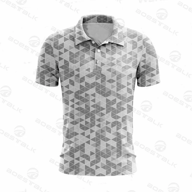 

New Summer Casual T-shirts Mens Short Sleeve Polo Shirts Lapel Button Work Clothing Shirts Quick Dry Tee Sports Golf T-shirt