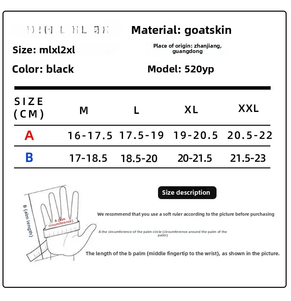 sheepskin Leather Work Gloves Safety Labour Protection Garden Sports Motorcycle Driver Workers Work Welding Wearresistant Gloves