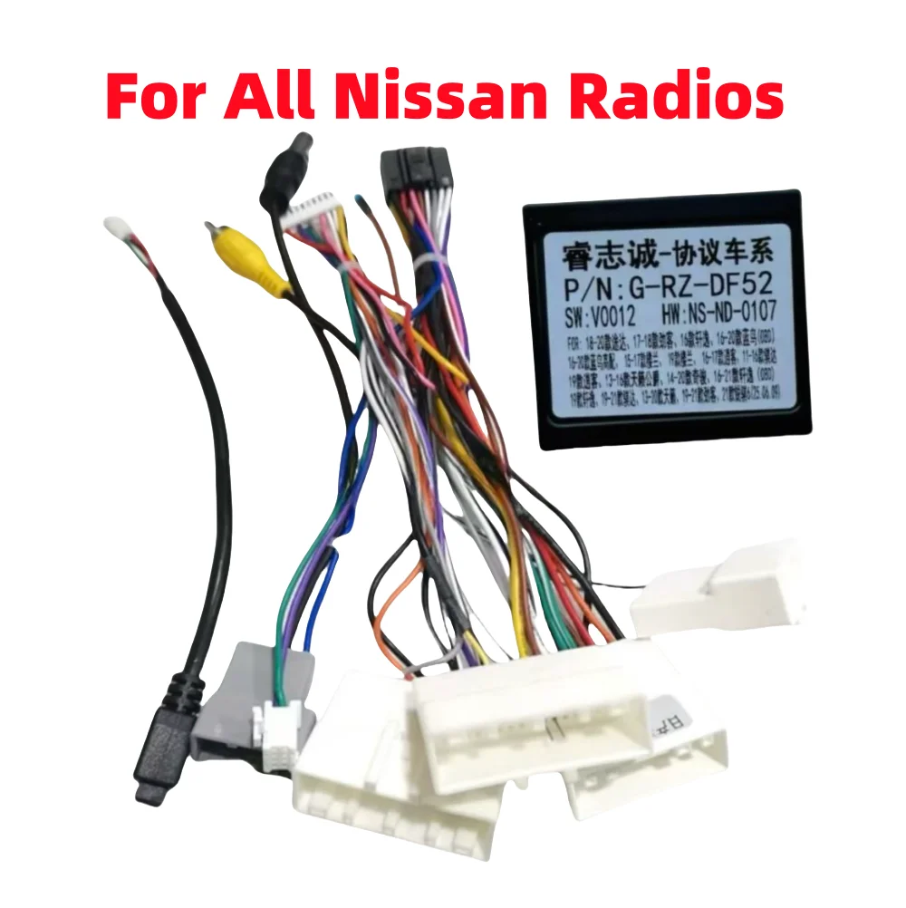 Canbus Box RZ-DF52 For Nissan Murano Qashqai j10 j11 X trail Tiida/SYLPHY/ Terra/Bluebird Kicks/Versa Android Car Stereo 16 Pin