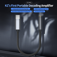 KZ AM01 Type-C To 3.5mm Audio Adapter 32bit/384kHz Hi-Fi DAC + IC Amplifier Dual Chip Earphone Audio Cable