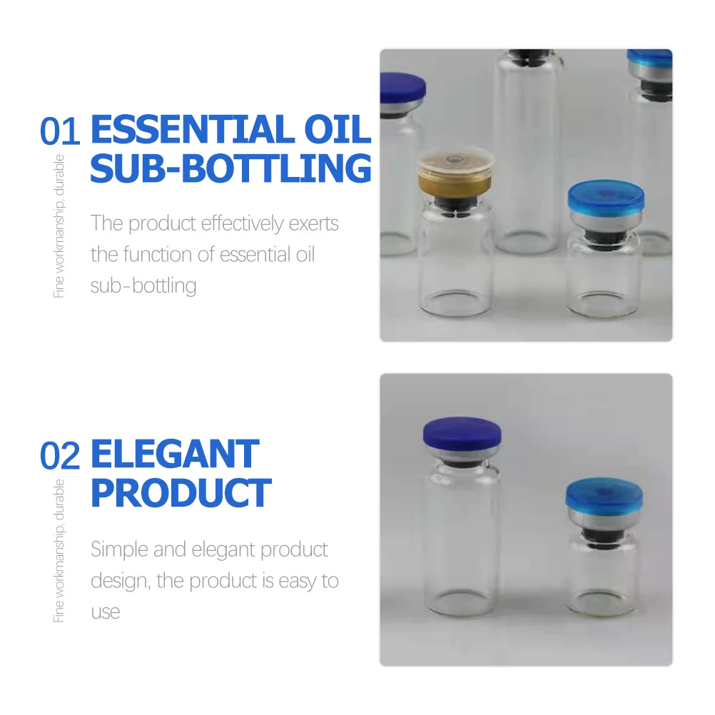 

30Pcs Glass Vial Small Glass Vials 10ml Leak-Proof Stopper Medicine Bottles Lab Vials Essential Oil Liquid Container