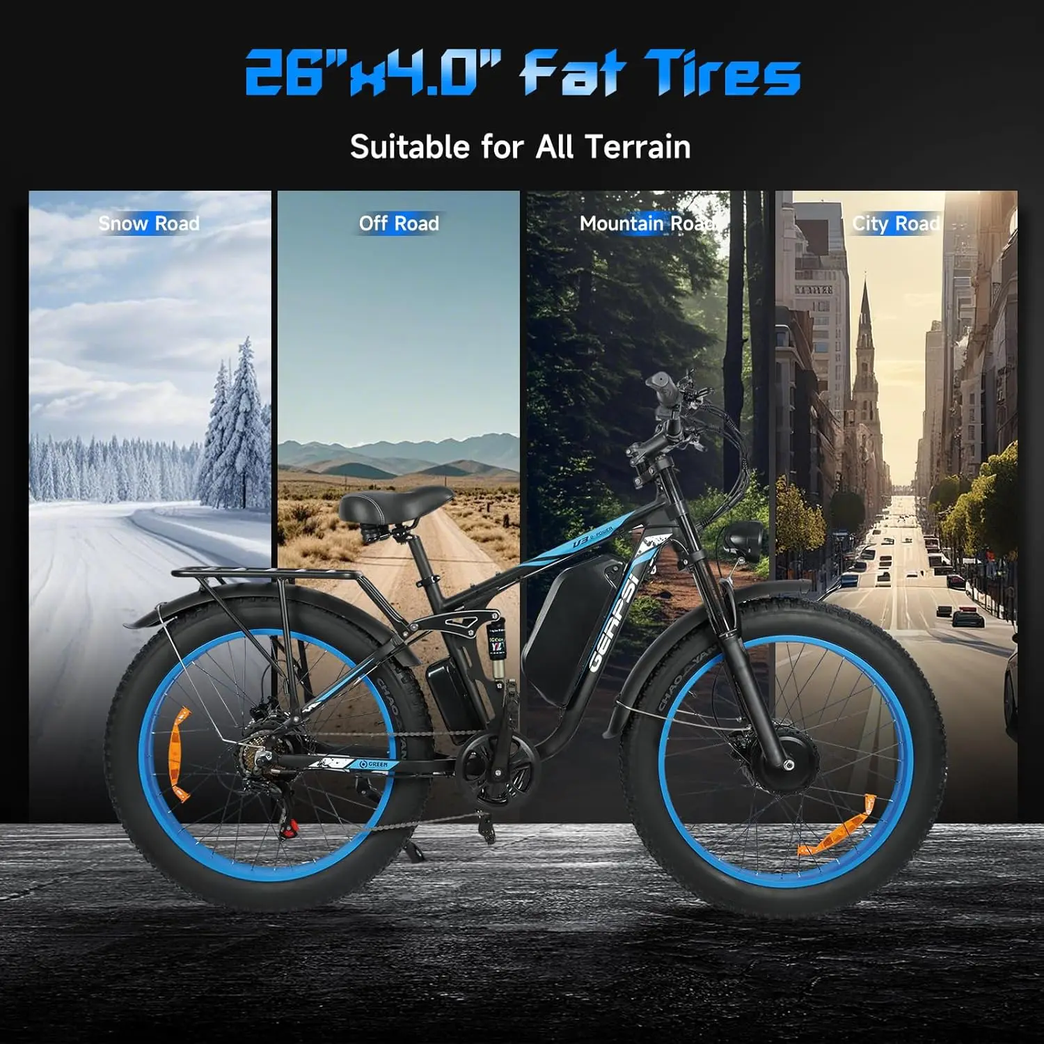 3000 واط E الدراجة دراجة كهربائية 52 فولت 32AH 55 كيلومتر/ساعة دراجة كهربائية جبلية E-الدراجات 26*4.0 بوصة الدهون الإطارات Ebike للبالغين محركات مزدوجة