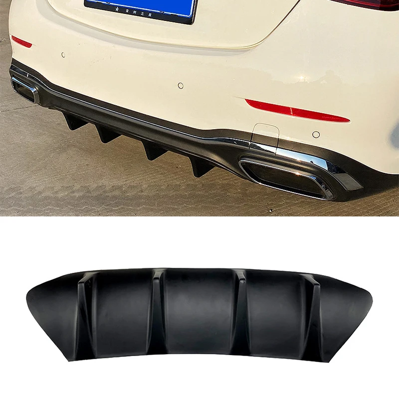 

Rear Bumper Diffuser Lip Spoiler Splitter Protector For Mercedes-Benz W206 C200 C260 C300 2021-2022 Black Decoration Guard