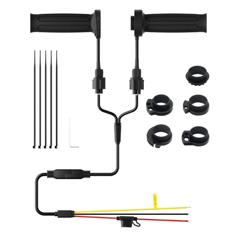 

H7BD 6 Регулируемые уровни тепла на мотоциклевые обогреватели с автоматической температурой память против скольжения силиконовой