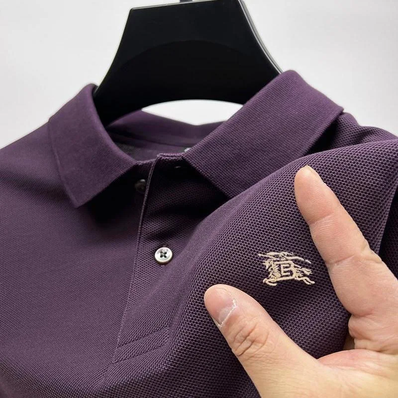 الراقية العلامة التجارية المطرزة قصيرة الأكمام مصمم قميص بولو الصيف موضة كوريا عادية 100% القطن بول تي شيرت ملابس للرجال