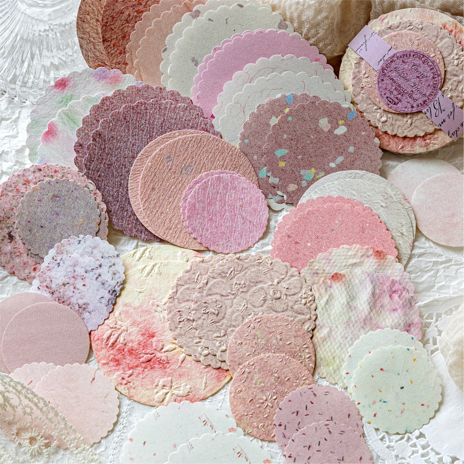 6 Pak/Lot Kertas Melingkar Antara Kertas Seri Kertas Retro Kertas Pesan Memo Pad