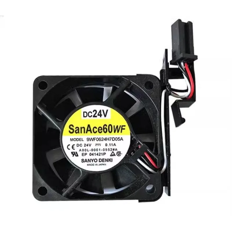 

New CPU Cooler Fan for Sanyo 9WF0624H7D05A Fanuc System Fan 24V 0.11A A90L-0001-0552 # A 6015 6CM 60*60*15mm