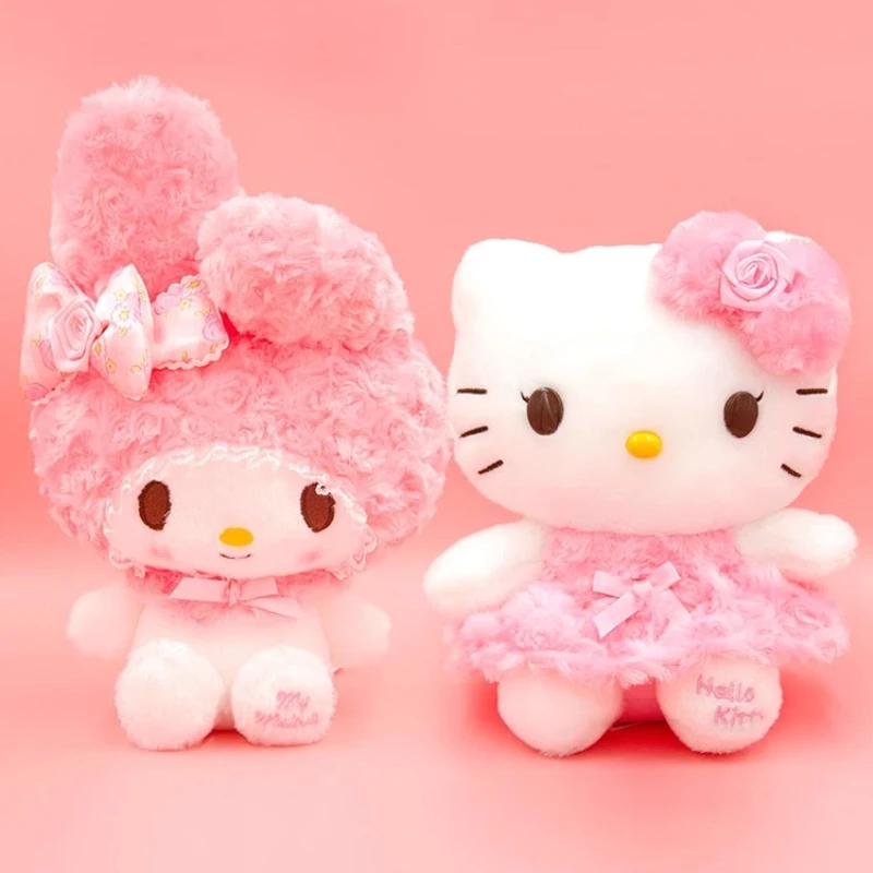 

Новые плюшевые куклы Miniso Sanrio Rose Promise, куклы Hello Kitty и Melody, милые кавайные плюшевые игрушки, подарок на день рождения для девочек, Рождественский ребенок