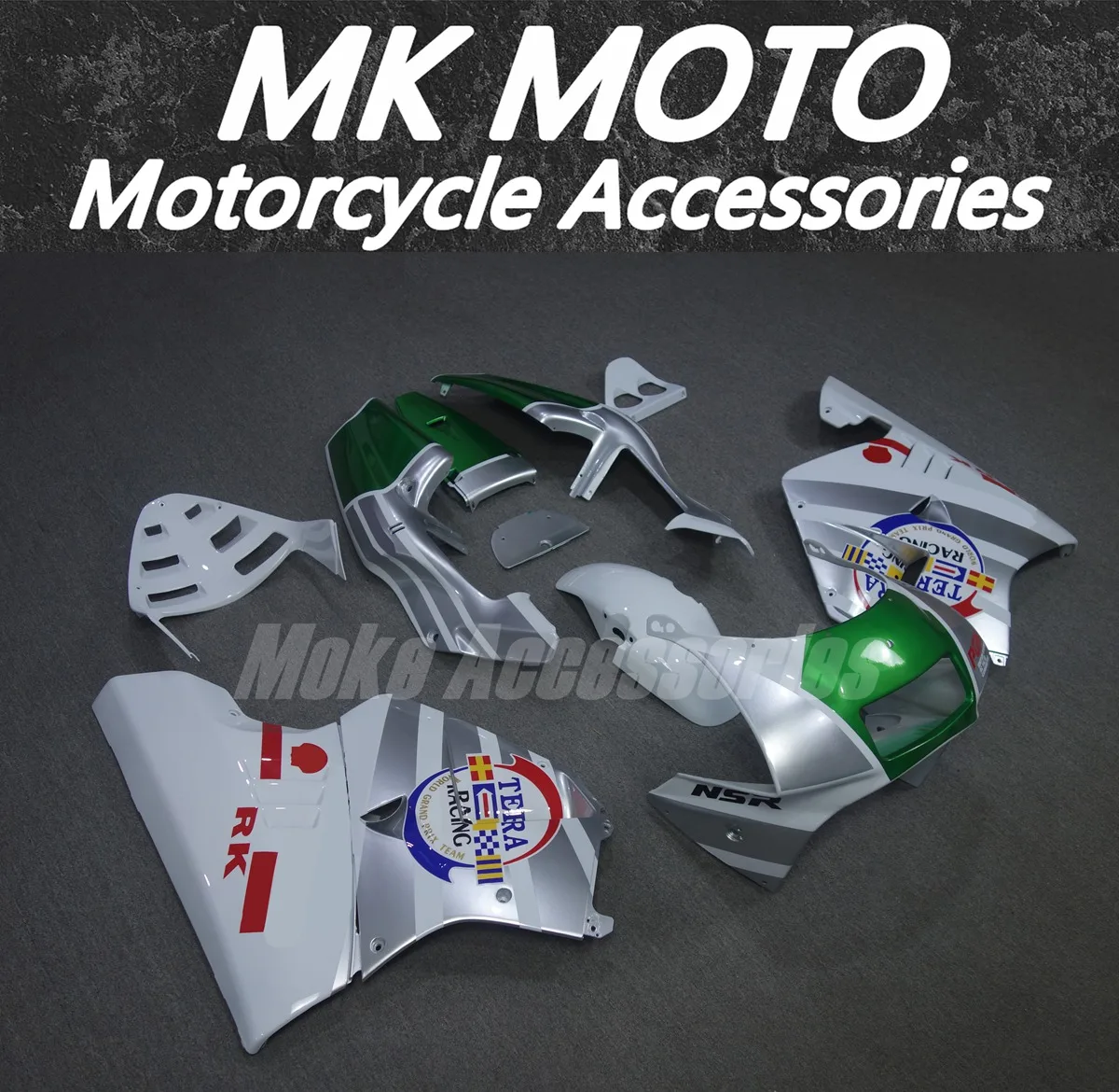 

Motorcycle Fairings Kit Fit For NSR250 PGM3 P3 MC21 Bodywork Set High Quality Abs Injection Green White Sliver Red