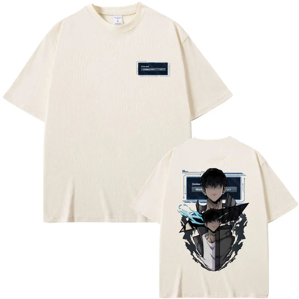 

Anime Solo Leveling Sung Jin Woo T Shirts Summer Men Women Clothing Cartoon Oversized Streetwear Male Casual Soft Cotton T-shirt