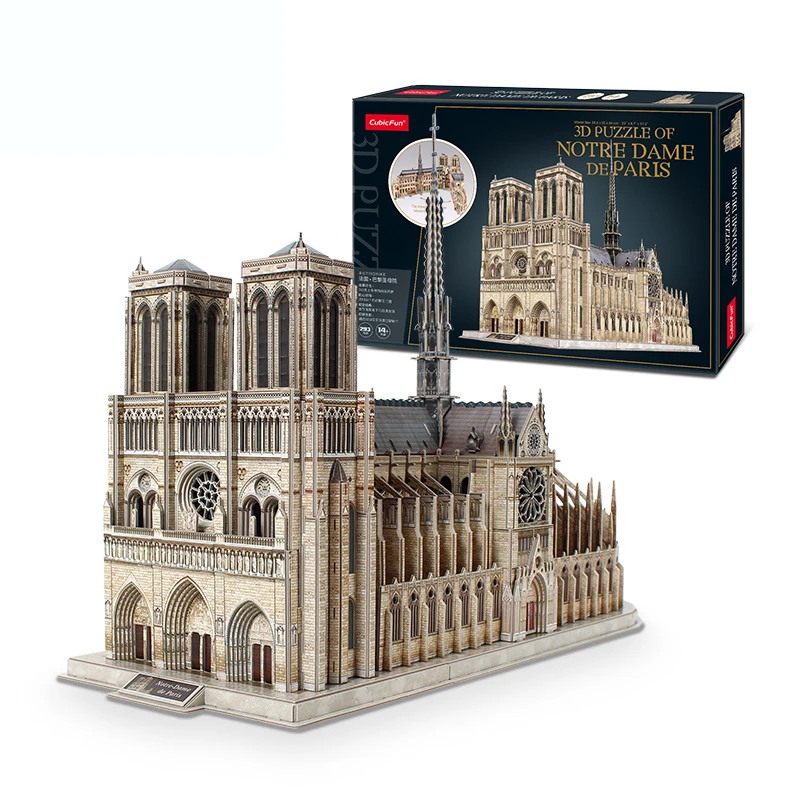 Cubicfun Hand Assembled Luxury Notre Dame Cathedral Structural Analysis Stereoscopic Puzzle