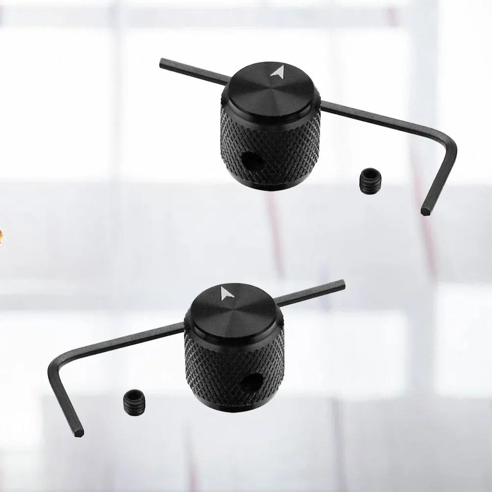 

2 Sets Electric Guitar Knob Instrument Accessories Volume for Adjust Brass Tone