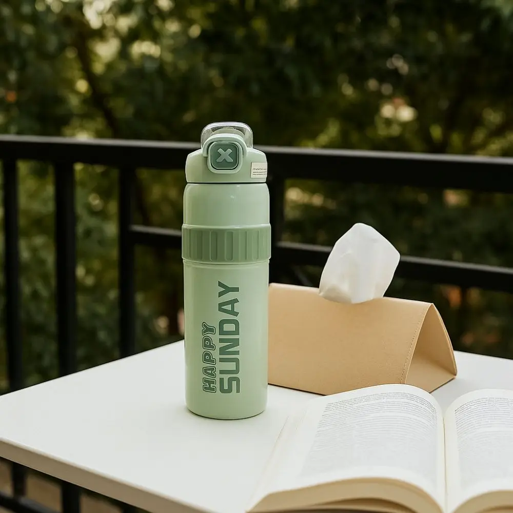 

Portable 760ML Thermos Tumbler Leak Proof Large Capacity Sports Water Cup Stainless Steel Travel Mug Outdoor