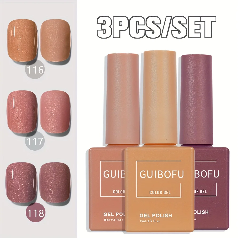 Spring Series 3-teiliges Set 15 ml semi-permanentes Nagellack-Set Kit Soak Off UV-Lack Nail Art für Maniküre-Nageldesign