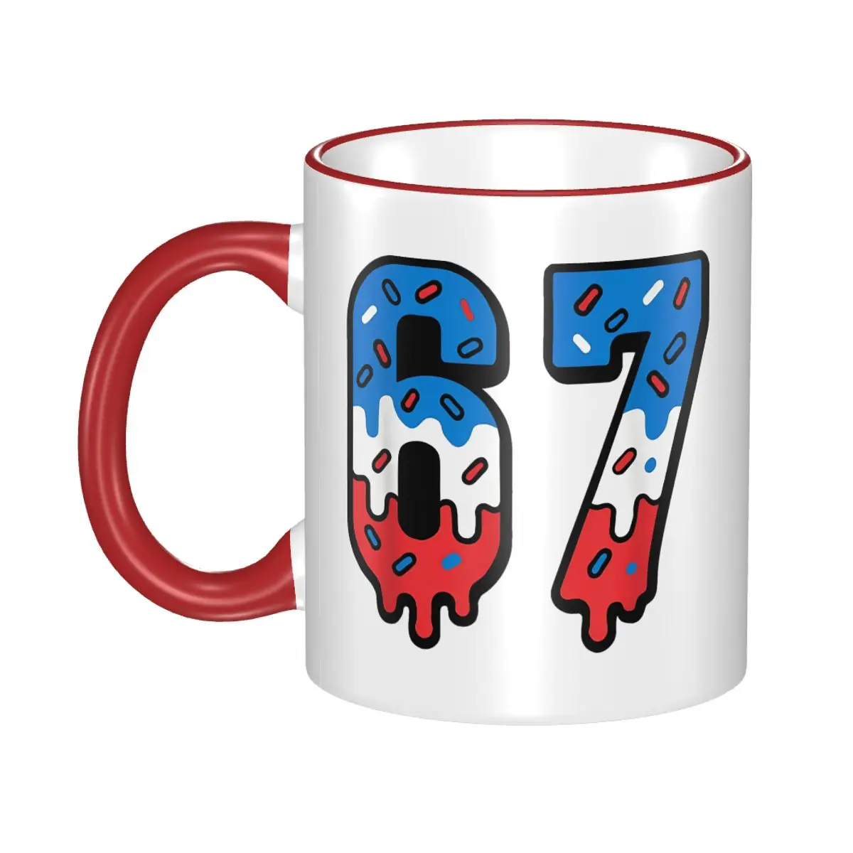 

Six Seven Drippy Ice Cream Sports 67 Meme Mug Kawaii Coffee Cup Gift For Women Men