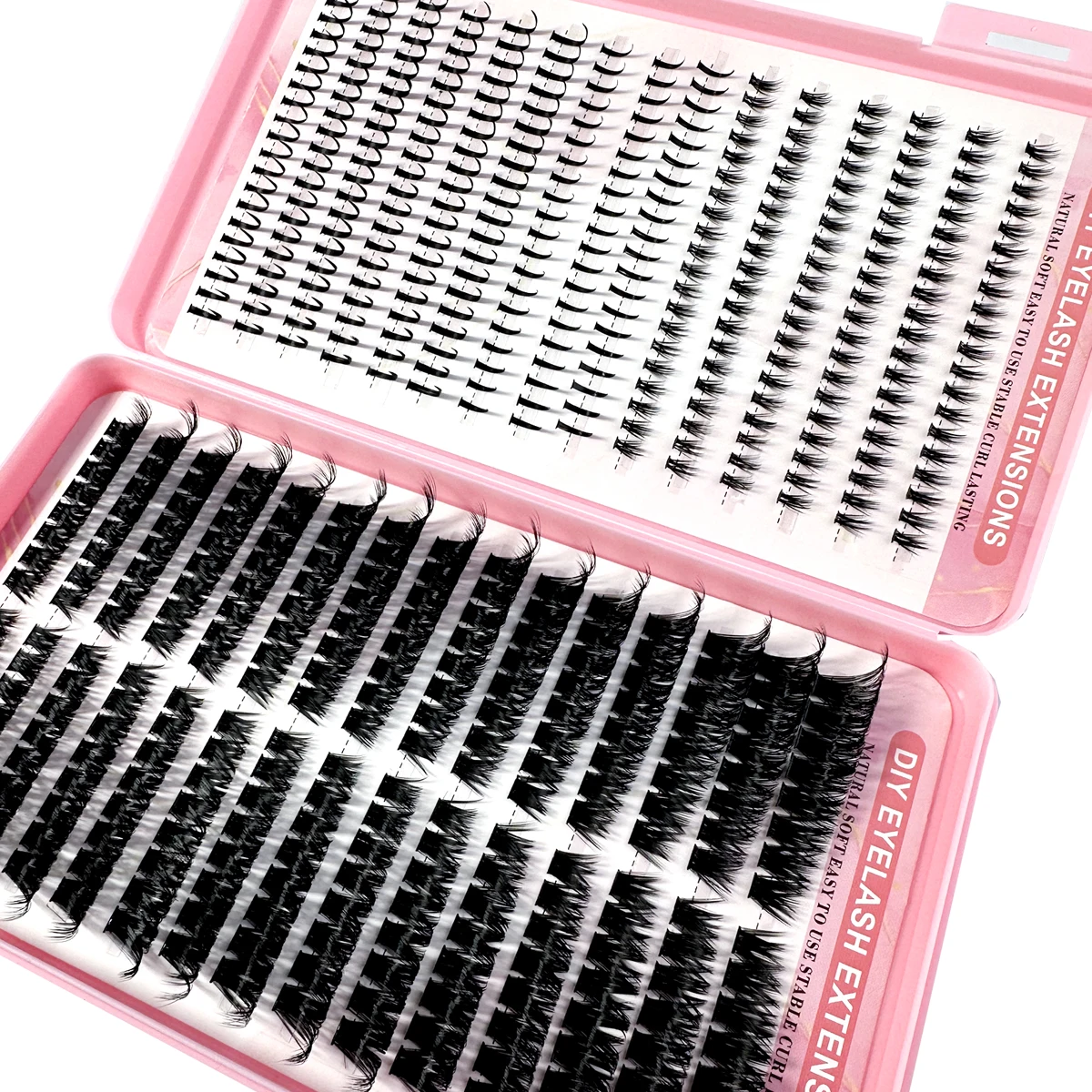 570/540/60pcs Cluster Ciglia Estensione ciglia naturali Cluster Ciglia Volume Vassoio misto Ciglia Cluster Ciglia Manga naturali