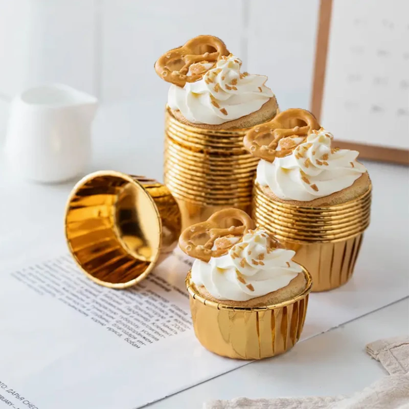 50 PCS/Pack 6 Colors Muffin Cupcake Liner Cake Wrappers Baking Cup Tray Case Cake Paper Cups Pastry Tools Party Supplies 3