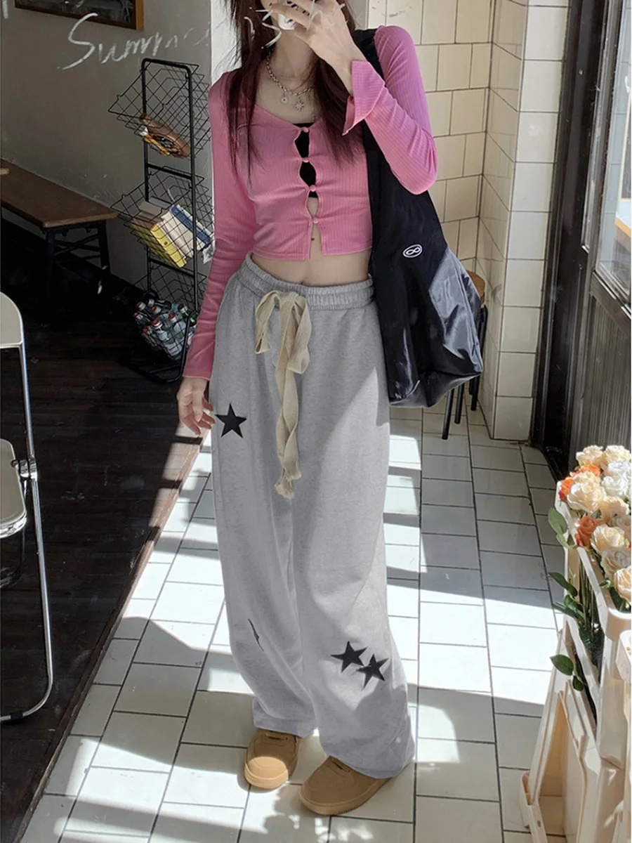 

Women s Retro Tie-Dye Joggers Vintage Print Elastic High Waist Straight Leg Pants Lounge Streetwear