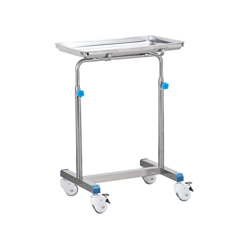 Hospital Medical Trolley Anti-theft Height Adjustable Motorized Medical Monitor and Laptop Cart Workstation