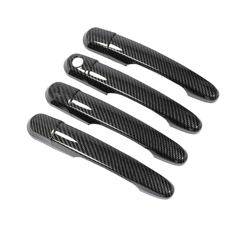 For Hyundai Elantra 2007 2008 2009 2010 Carbon Fiber Outside Exterior Outer Side Door Handle Protector Cover Trim